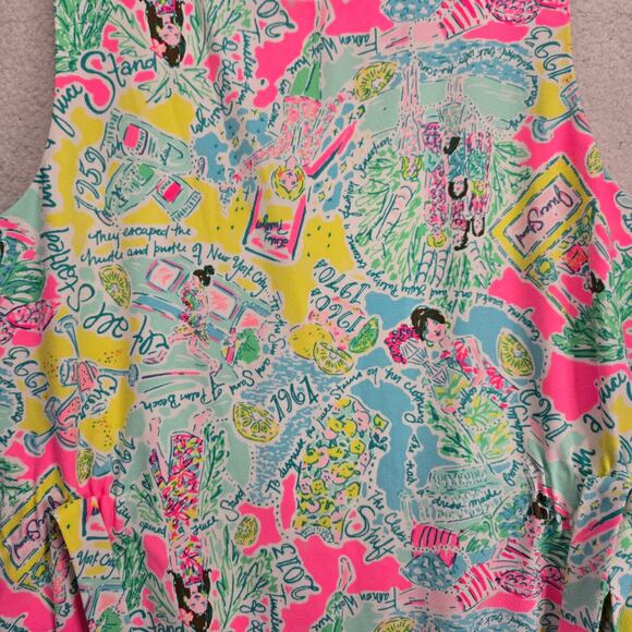 Lilly Pulitzer Shift Dress Womens 2 Marli Stretch Shift Pop Up In The Beginning - Picture 4 of 11